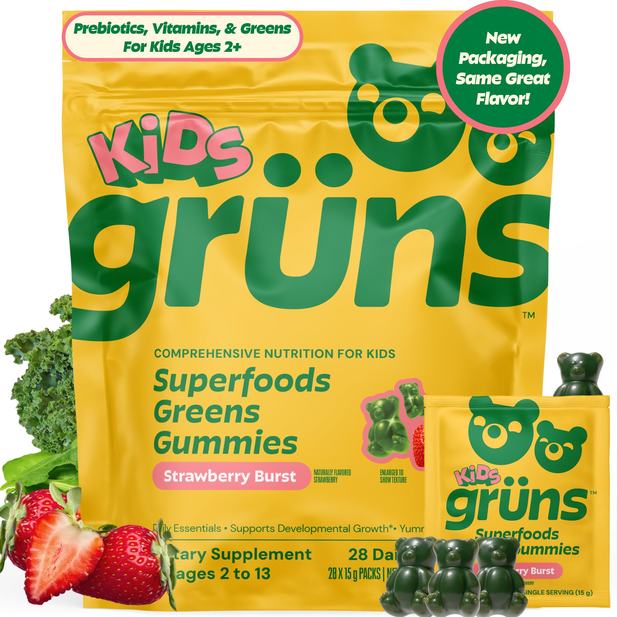 Gommes Grüns en emballage pratique pour la vie quotidienne des enfants