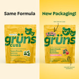 Nouveau packaging Grüns, 28 gommes faciles à transporter