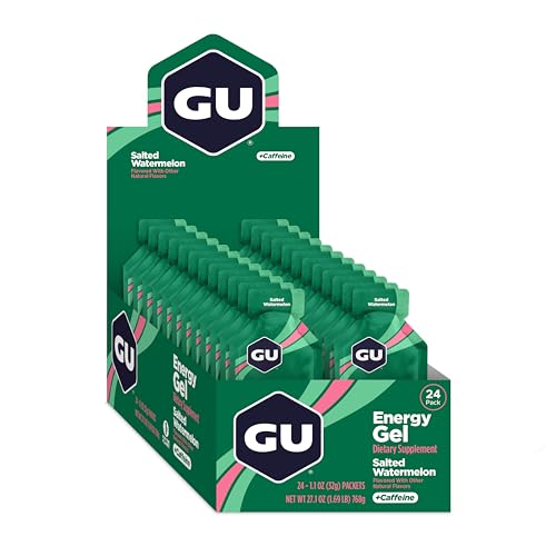 Athlète utilisant GU Energy Original Pastèque Salee pendant la course.