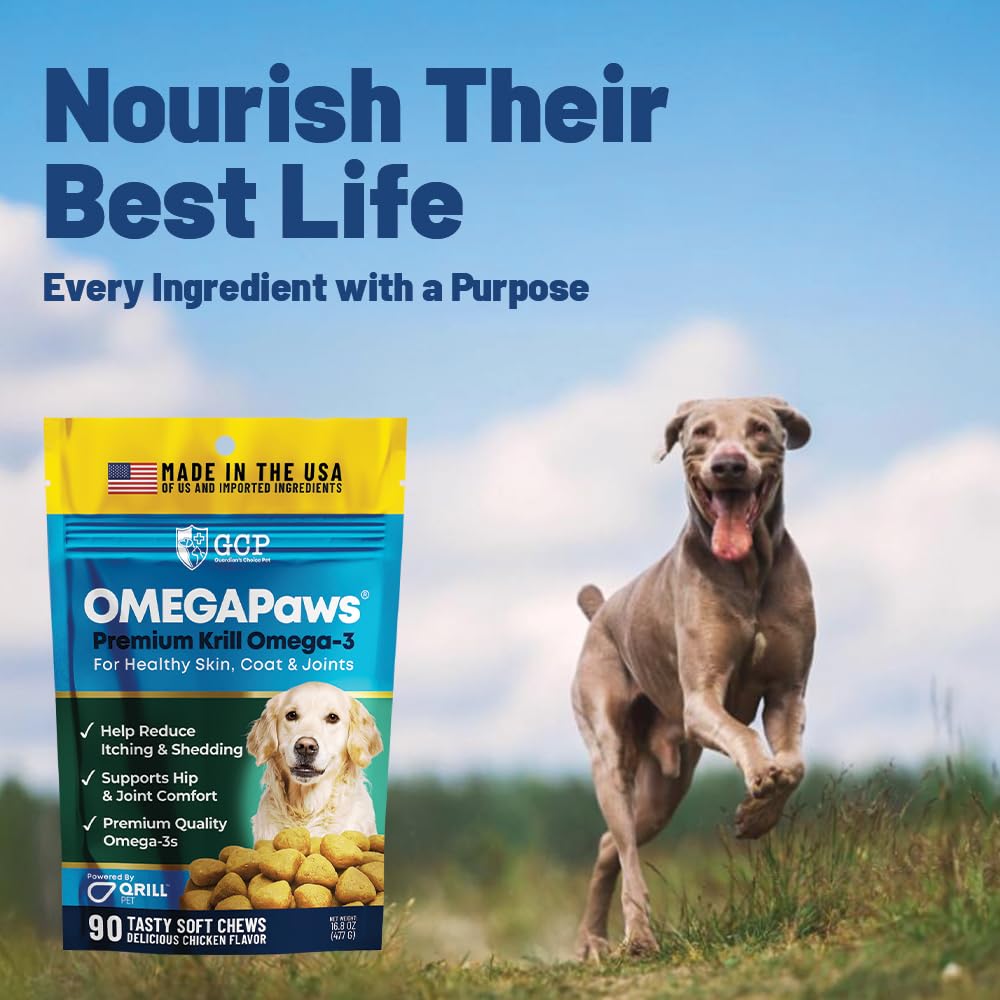 Guardian's Choice Krill chien chews: peau et derme nourris naturellement.