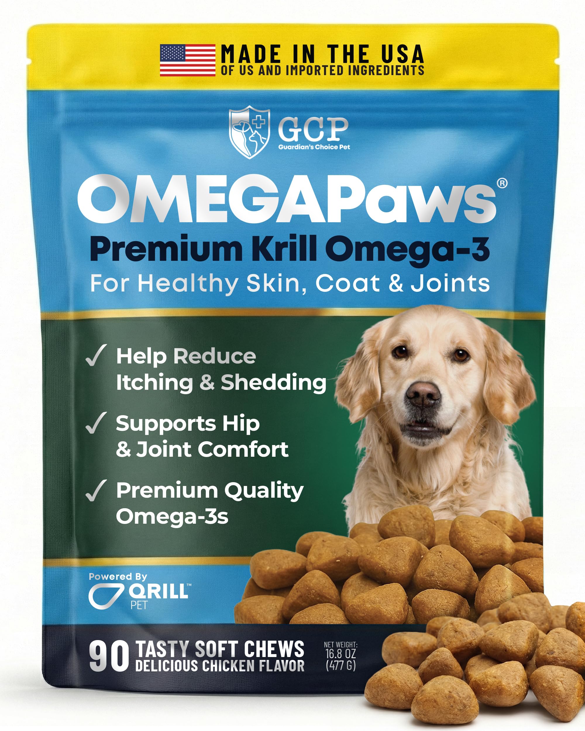 Guardian's Choice Omega3 pour chiens: soutien articulations grâce à des bouchées douces.