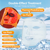 Gufoye Compress Glace pour Masque Visage, soulagement rafraîchissant après soleil