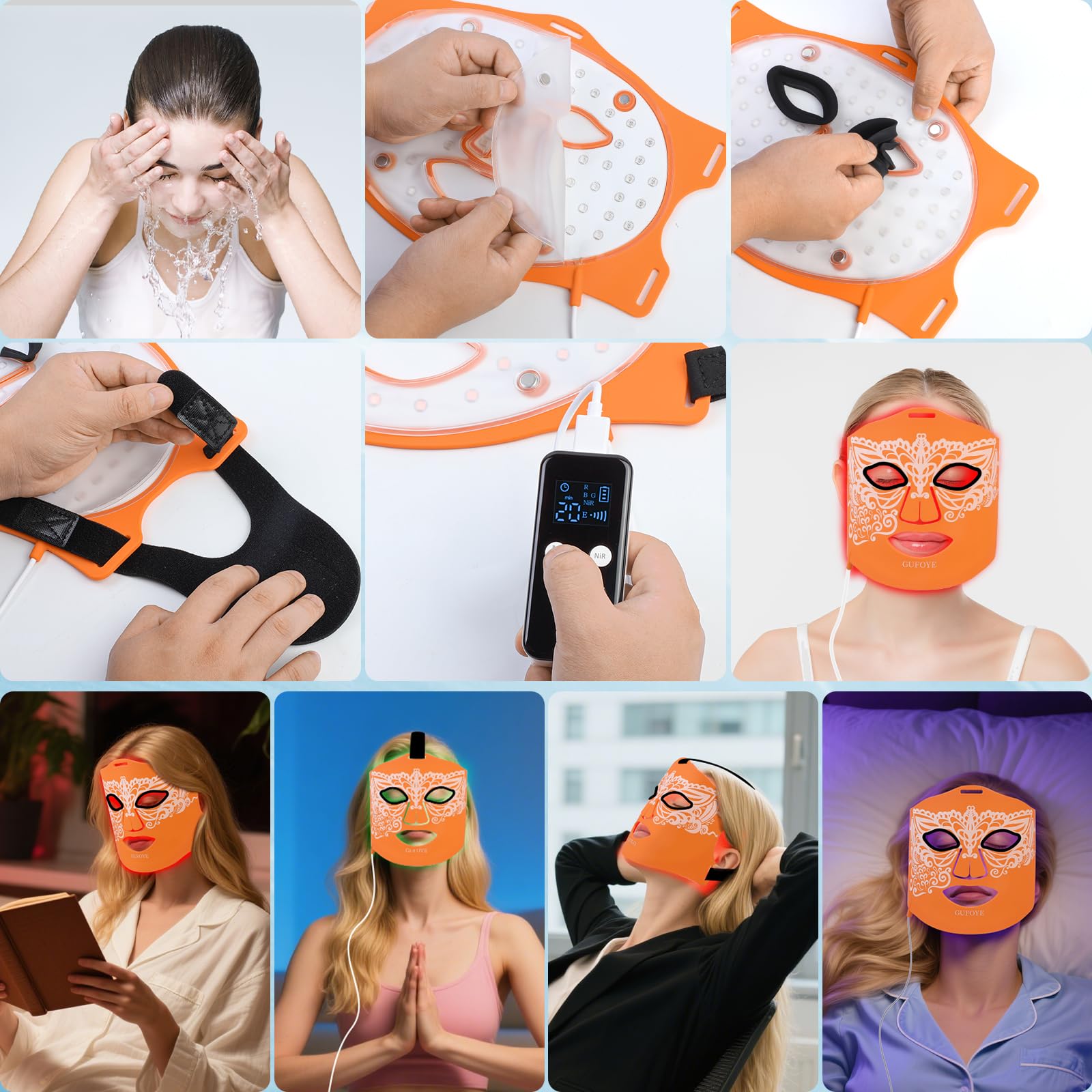 Gufoye Silicone Doux pour Masque Visage, confort et ajustement sûr