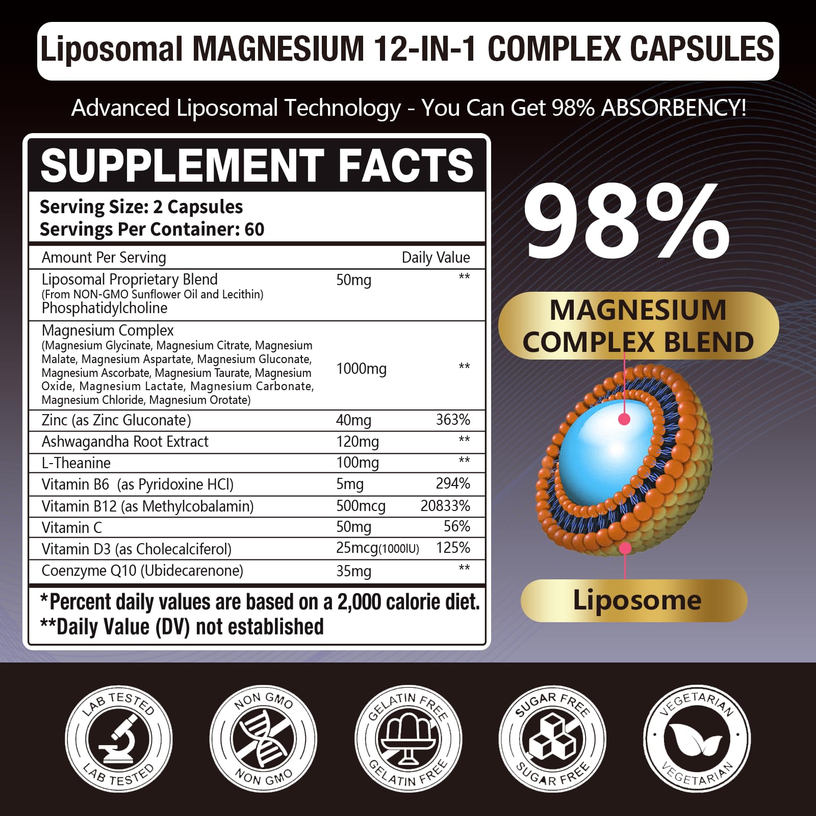 Gulapelst Magnésium 21 en 1 — capsules visibles, soutien potentiel à la fonction musculaire après l'effort.