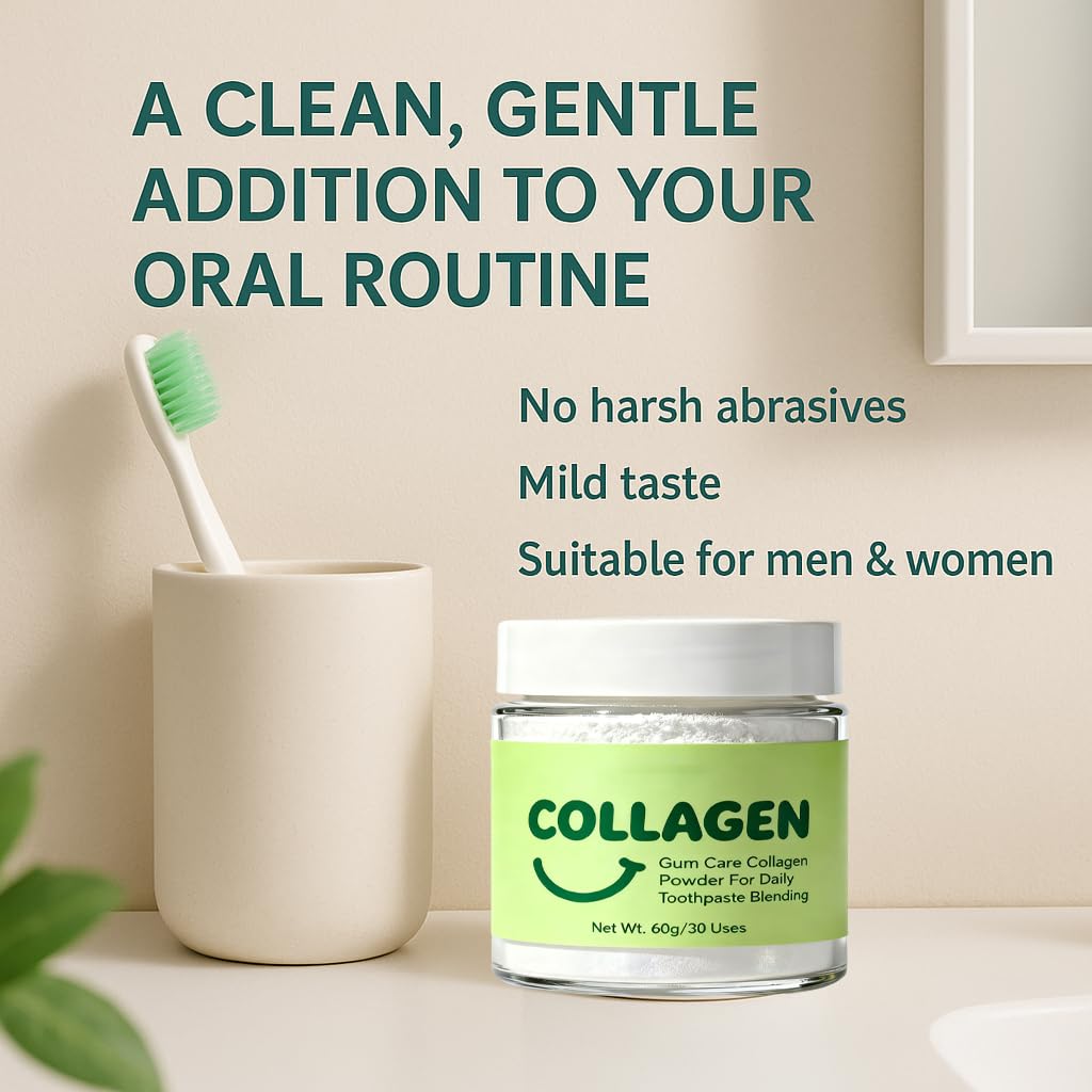 Guliqi Collagen Dent Poudre : formulation douce, sans arômes agressifs.