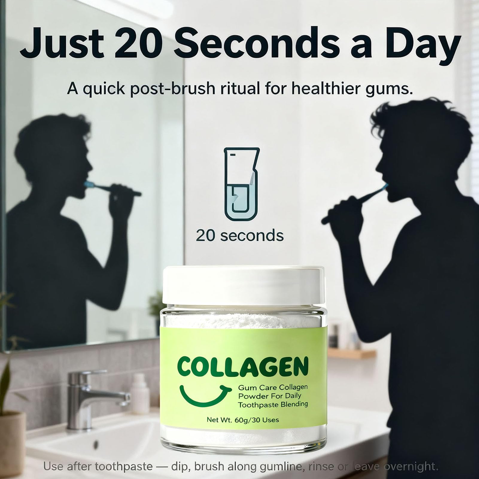 Guliqi Poudre dentaire hydroxyapatite – utilisation quotidienne sûre
