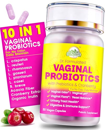 GulpGrove bouteille de probiotiques vaginaux soutenant l'équilibre intime au quotidien.
