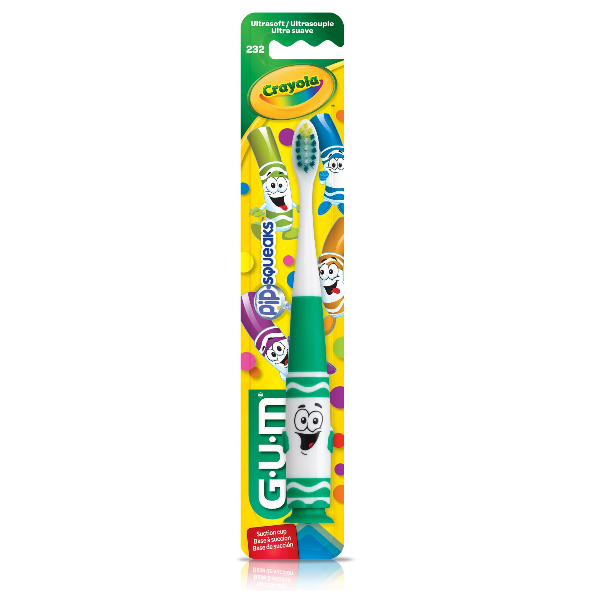 GUM Crayola Pip-Squeaks : design adapté aux petites mains et à l’initiation.