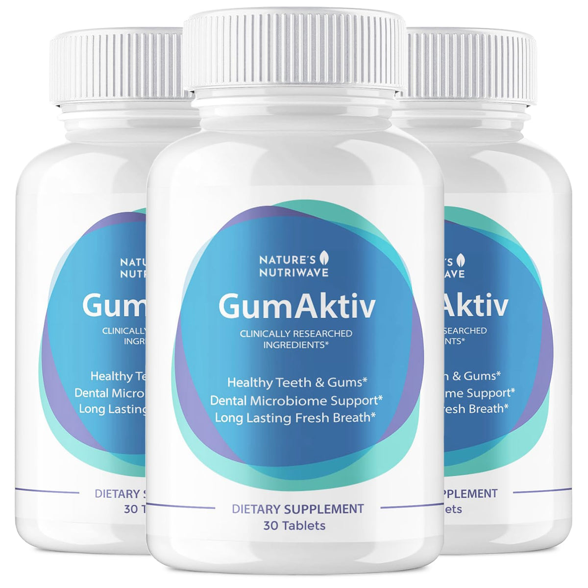 GumAktiv – emballage des tablettes mettant en avant des ingrédients naturels et sans OGM.
