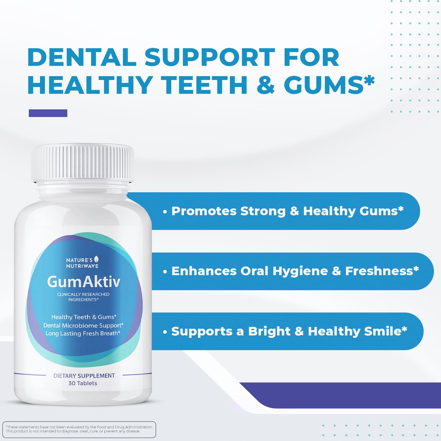 GumAktiv – comprimés pris quotidiennement pour une bouche fraîche et équilibrée.