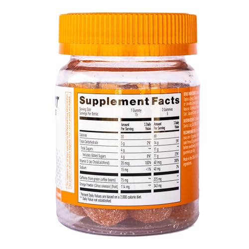 GummiShot – caféine végétale: énergie issue de grains d'Arabica verts.
