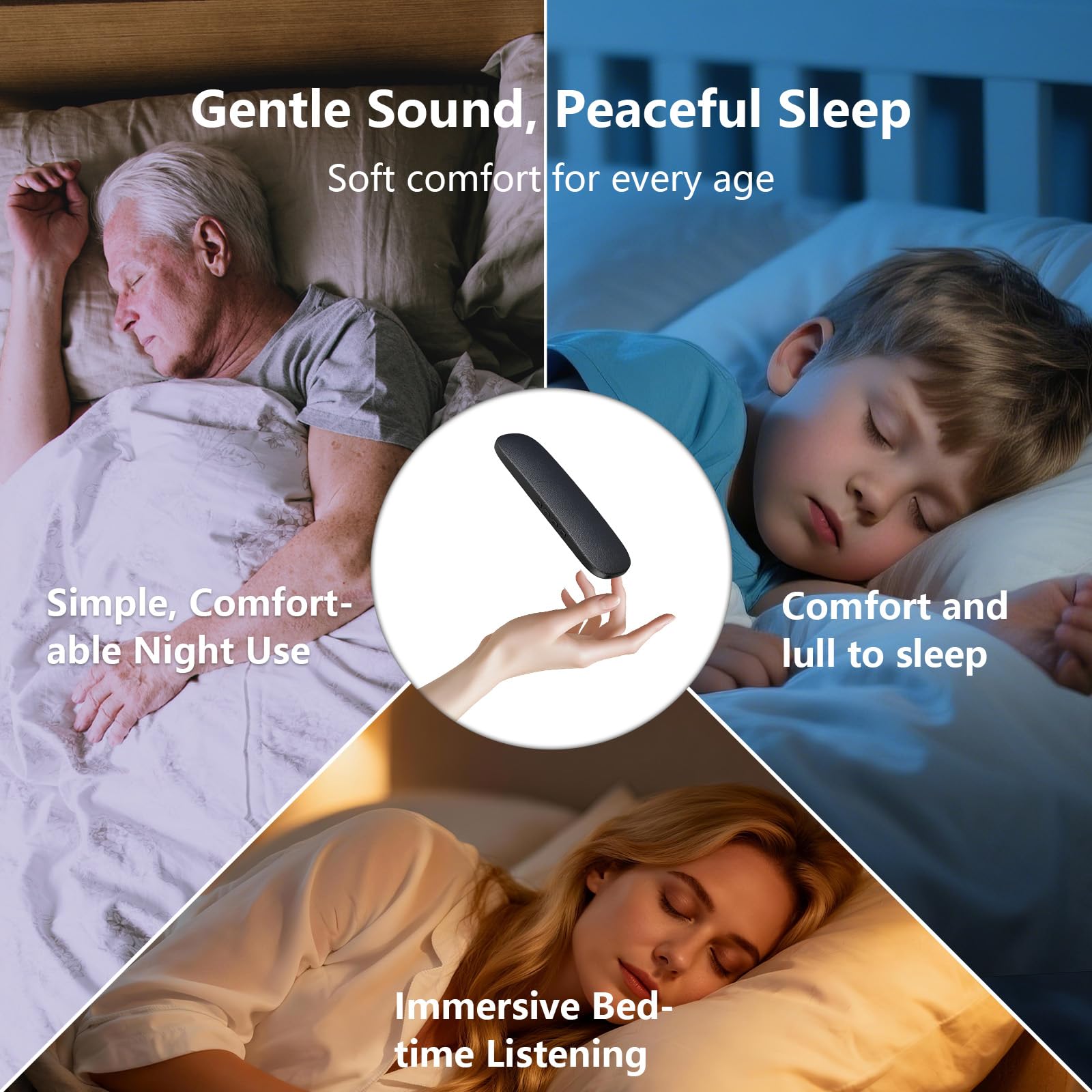 Gummy Glow design ultra-fin sous oreiller, inspirant la discrétion