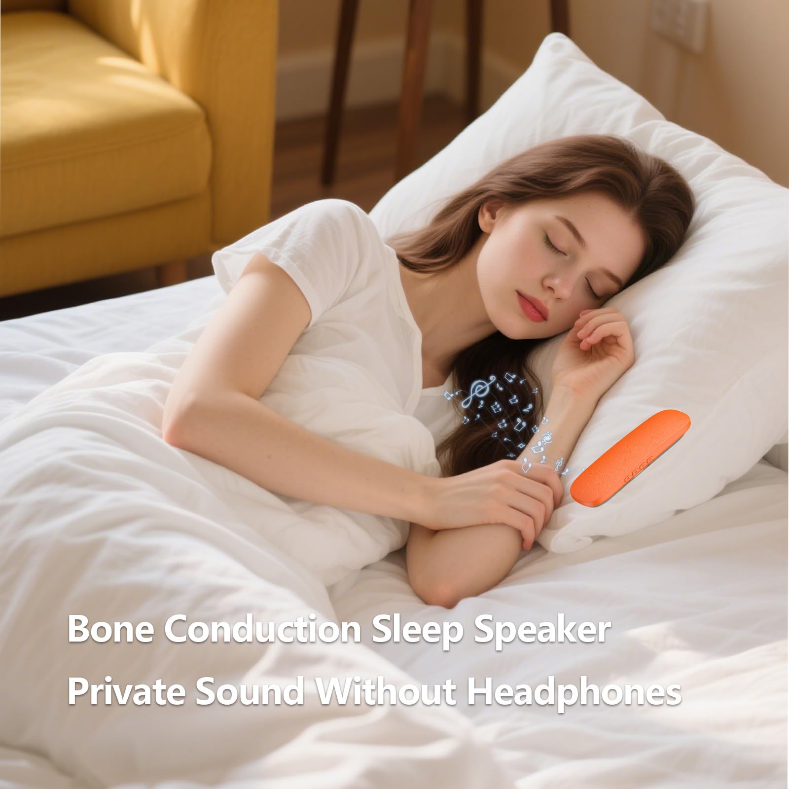 Gummy Glow design ultra-fin sous l'oreiller pour une nuit sans pression.