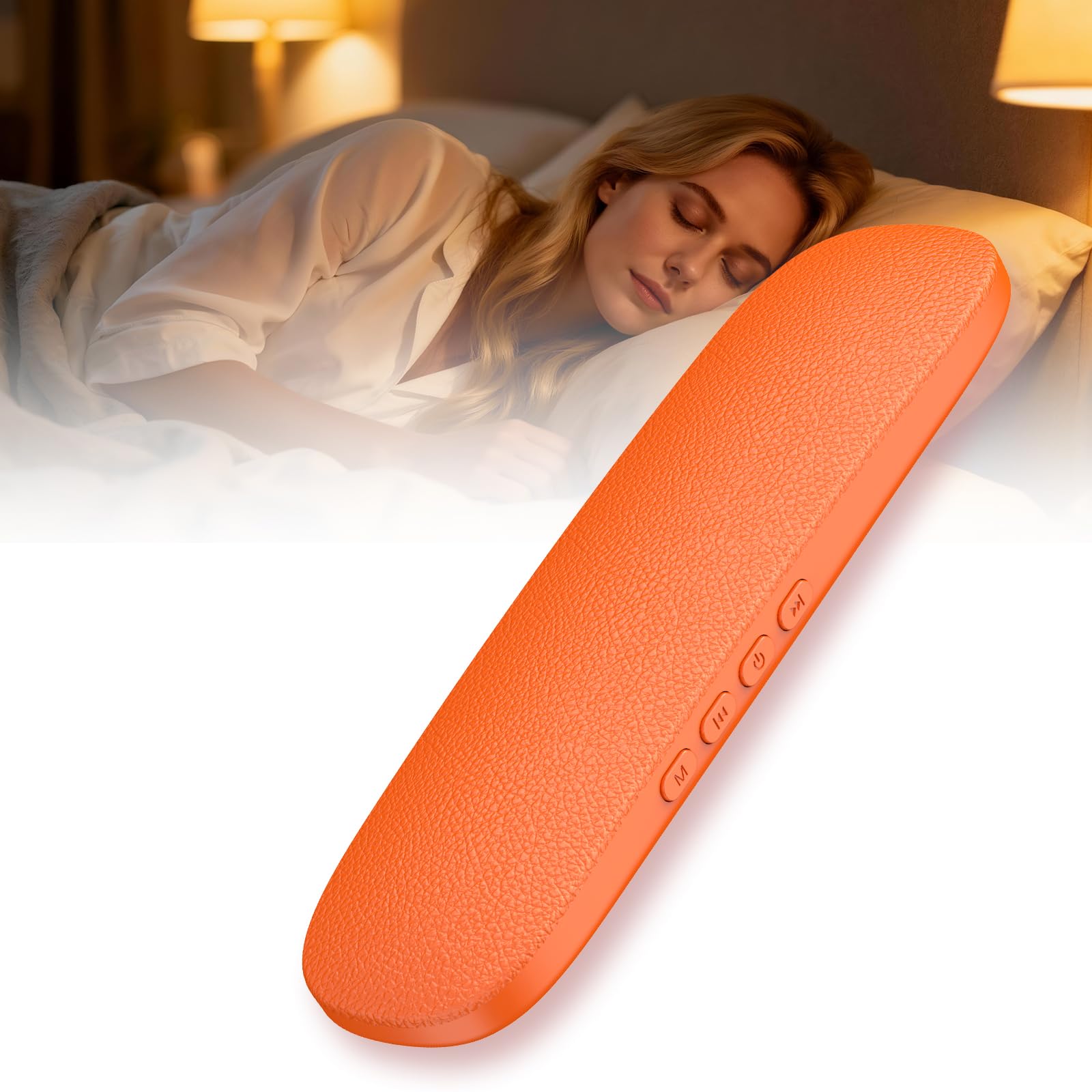 Gummy Glow haut-parleur sommeil conduction osseuse sous l'oreiller pour écoute privée et confort nocturne.