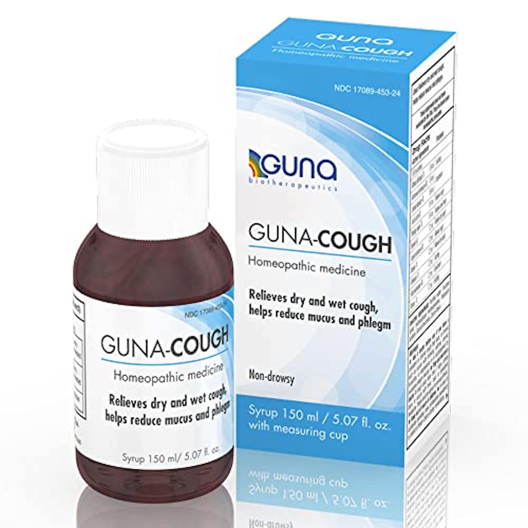GUNA Toux - bouteille 5oz, pratique pour toux occasionnelles et réconfort.