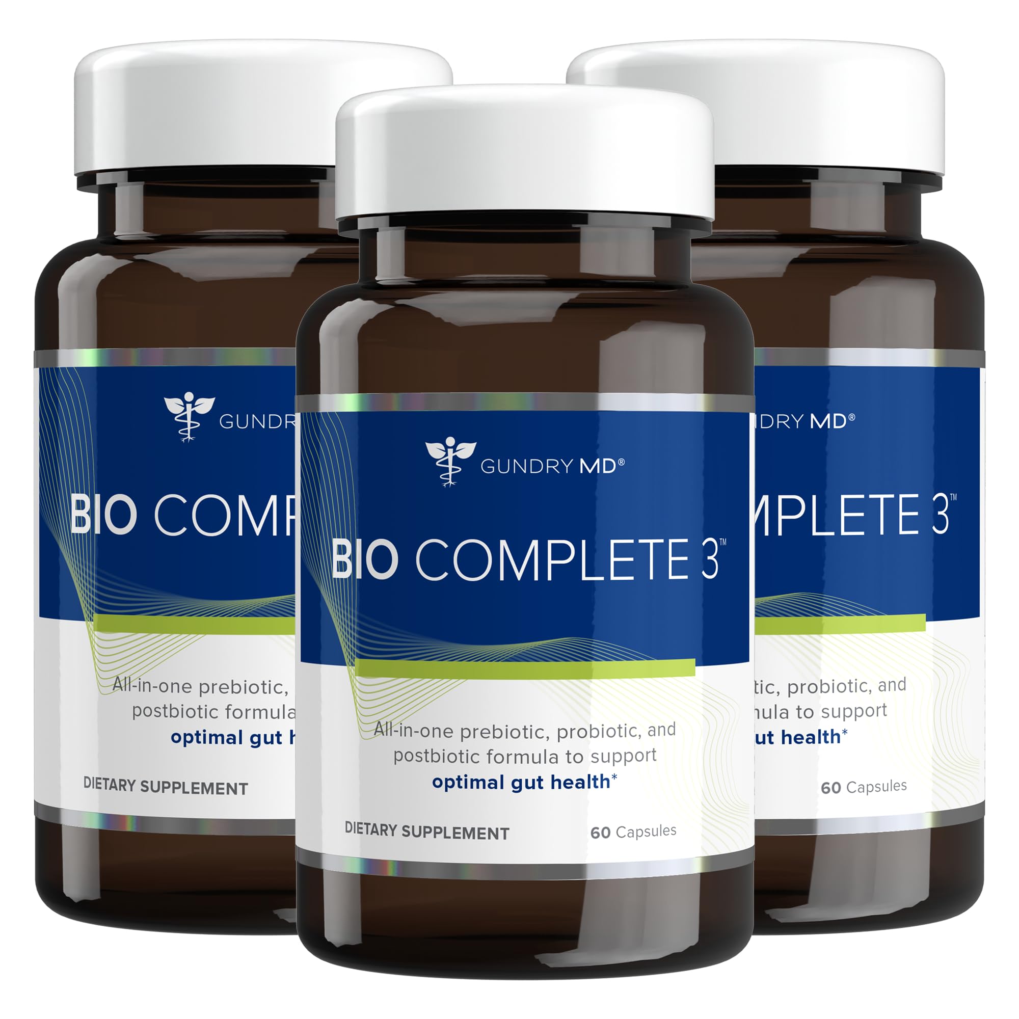 Gundry MD Bio Complete 3, tablettes: soutien digestif et équilibre intestinal quotidien.