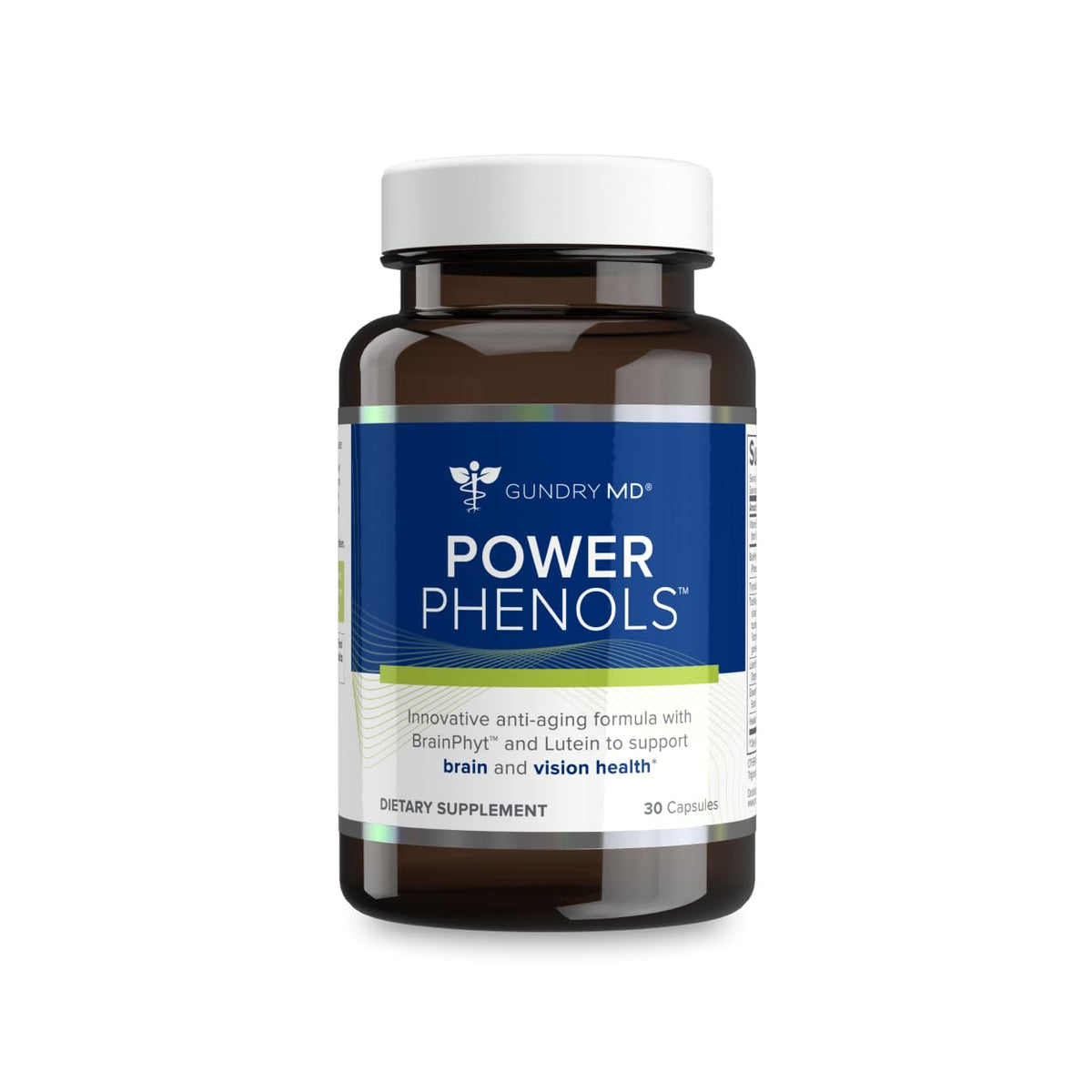 Gundry MD Power Phenols — bouteille de capsules, soutien potentiel à la concentration