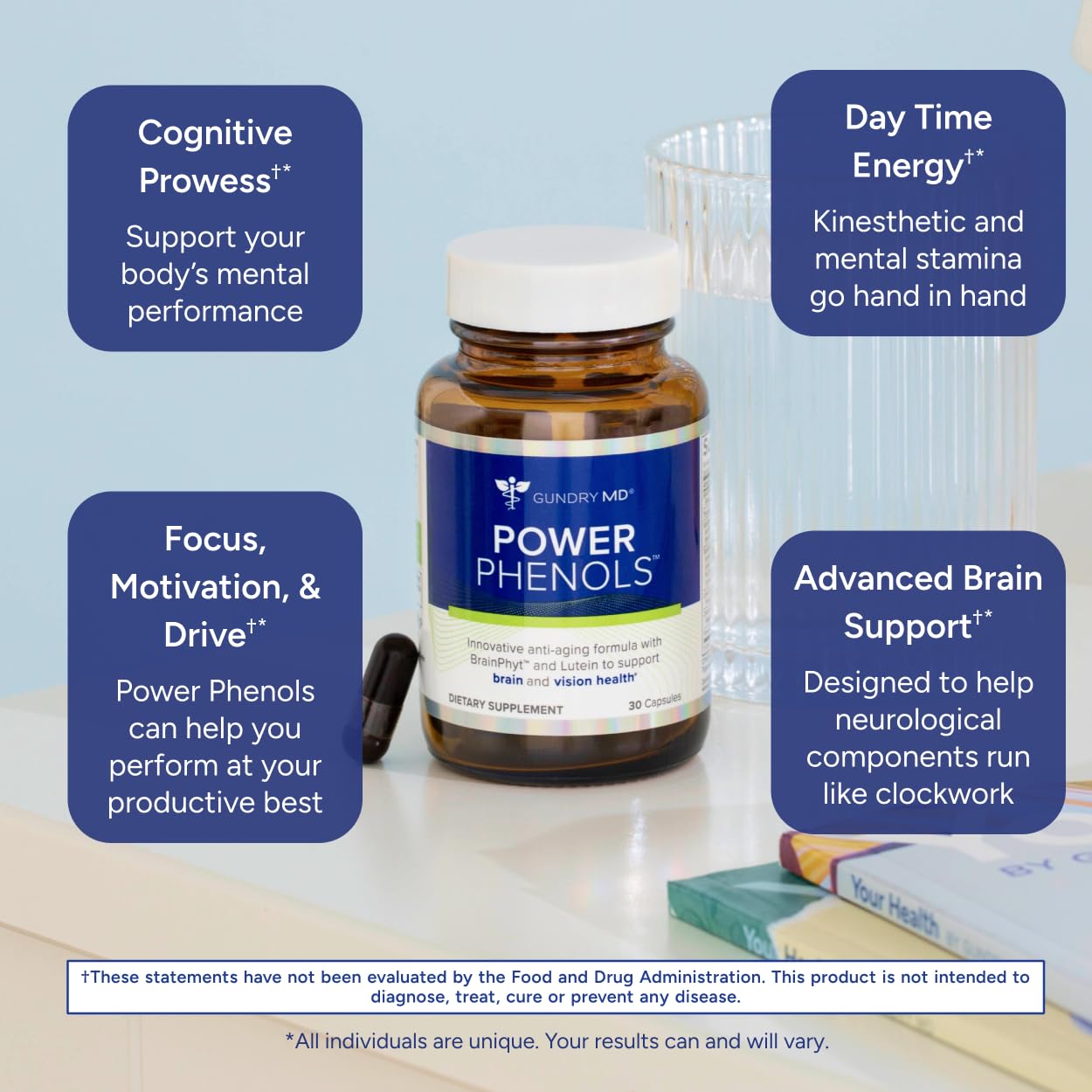 Gundry MD Power Phenols — etiquette sans sucre, promette de purete formule