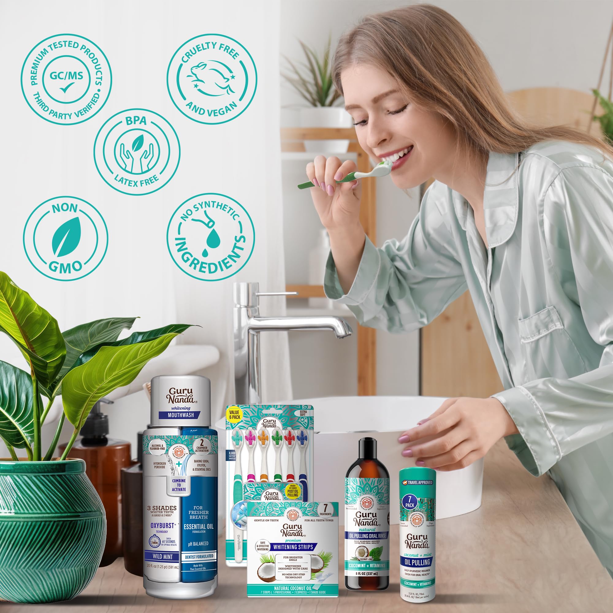GuruNanda Total Smile Kit : senteurs fraîches et sensation de propreté durable.