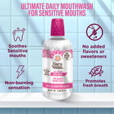 Sans sucre, bain-bouche GuruNanda, formule naturelle respectueuse des gencives.