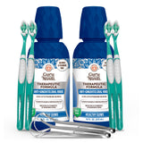 GuruNanda bain-de-bouche anti-gingivite: flacon clair pour routine quotidienne douce.