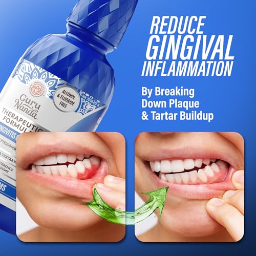 GuruNanda bain-de-bouche therapeutique 0,05% CPC: action ciblée pour gencives sensibles.
