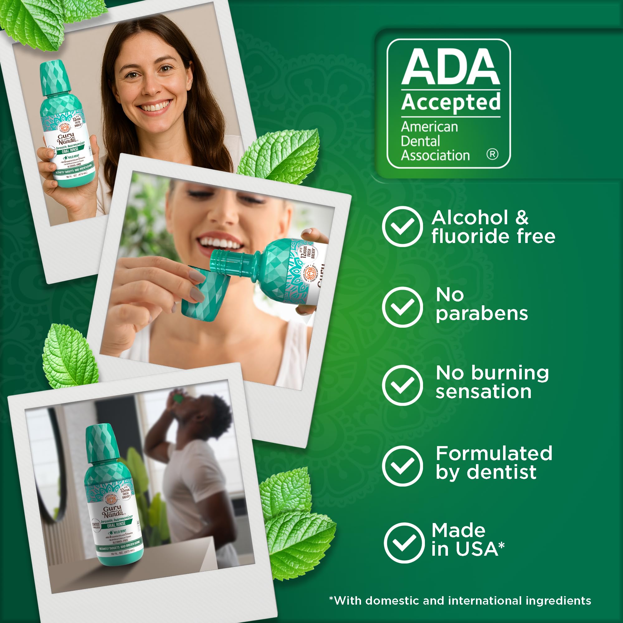 GuruNanda bain de bouche sodium chlorite: action ciblée sur les germes