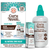 GuruNanda Bouteille Rinage Sinus, usage facile pour un nez plus clair au quotidien.