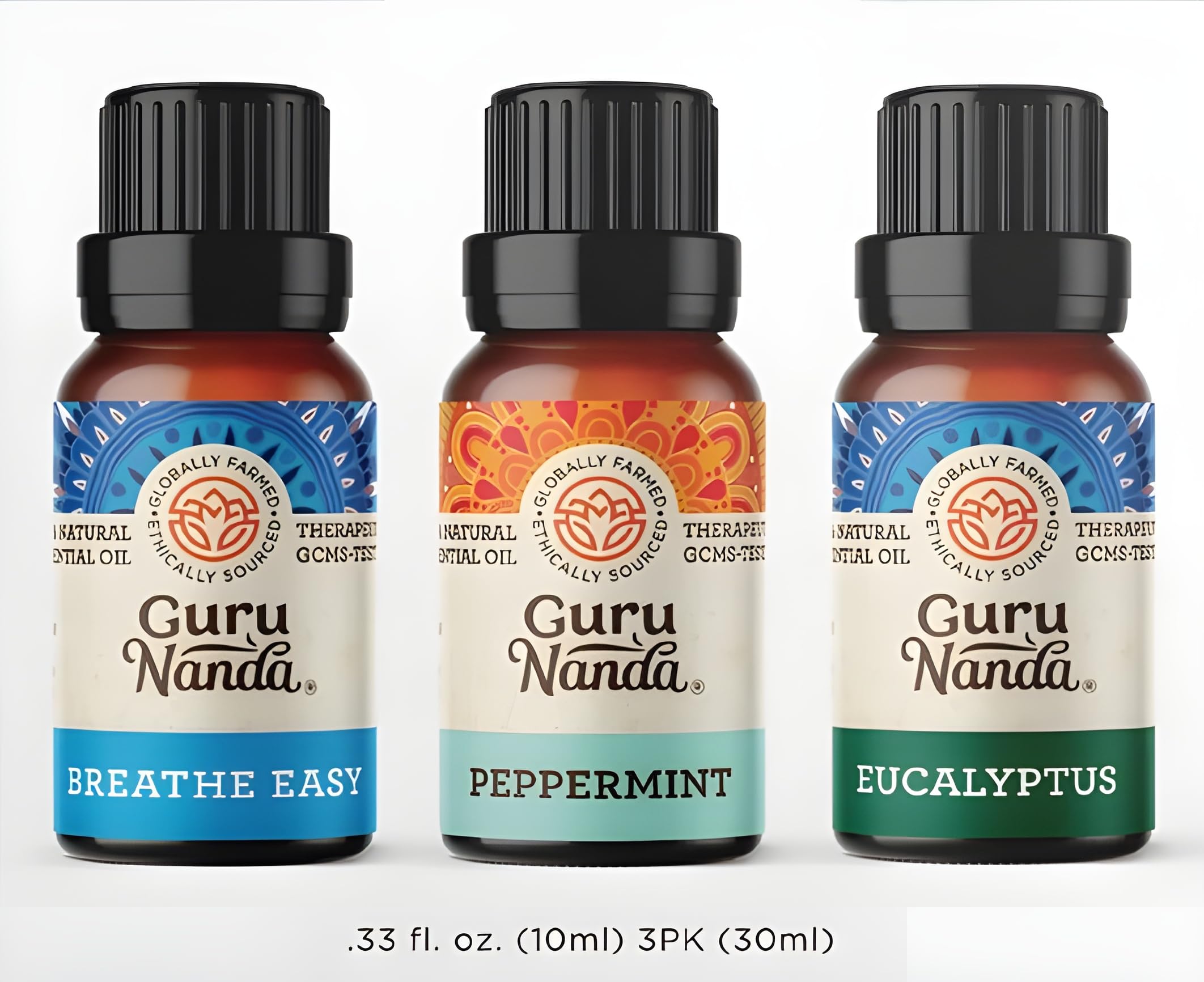 GuruNanda Breathe Eucalyptus – bouteille idéale pour une respiration plus claire et apaisante.