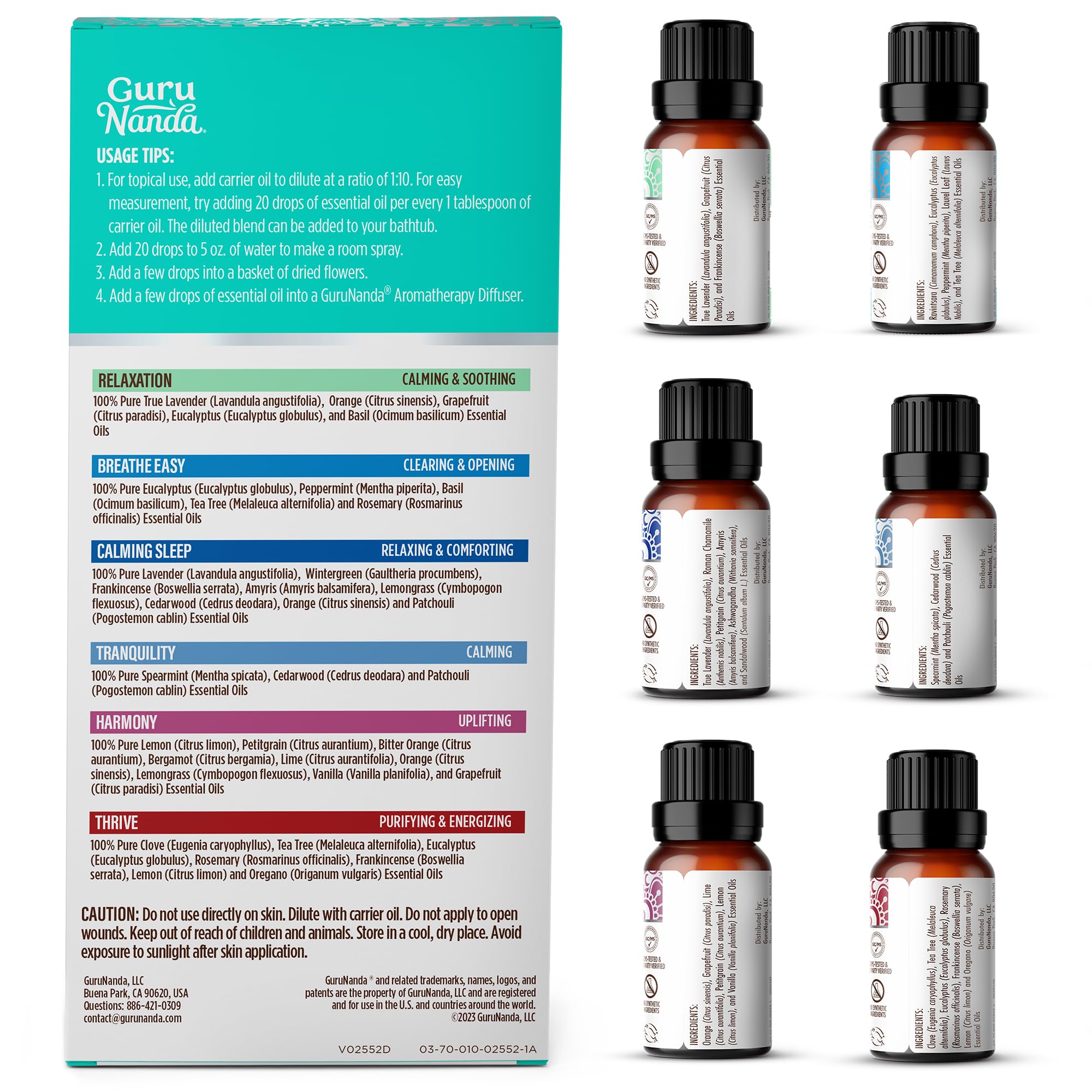 Cadeau Gurunanda Bien-etre: coffret huiles essentielles prêt à offrir