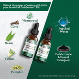 GuruNanda Gutcleanse kit – ingrédients clés visibles dans la formule.