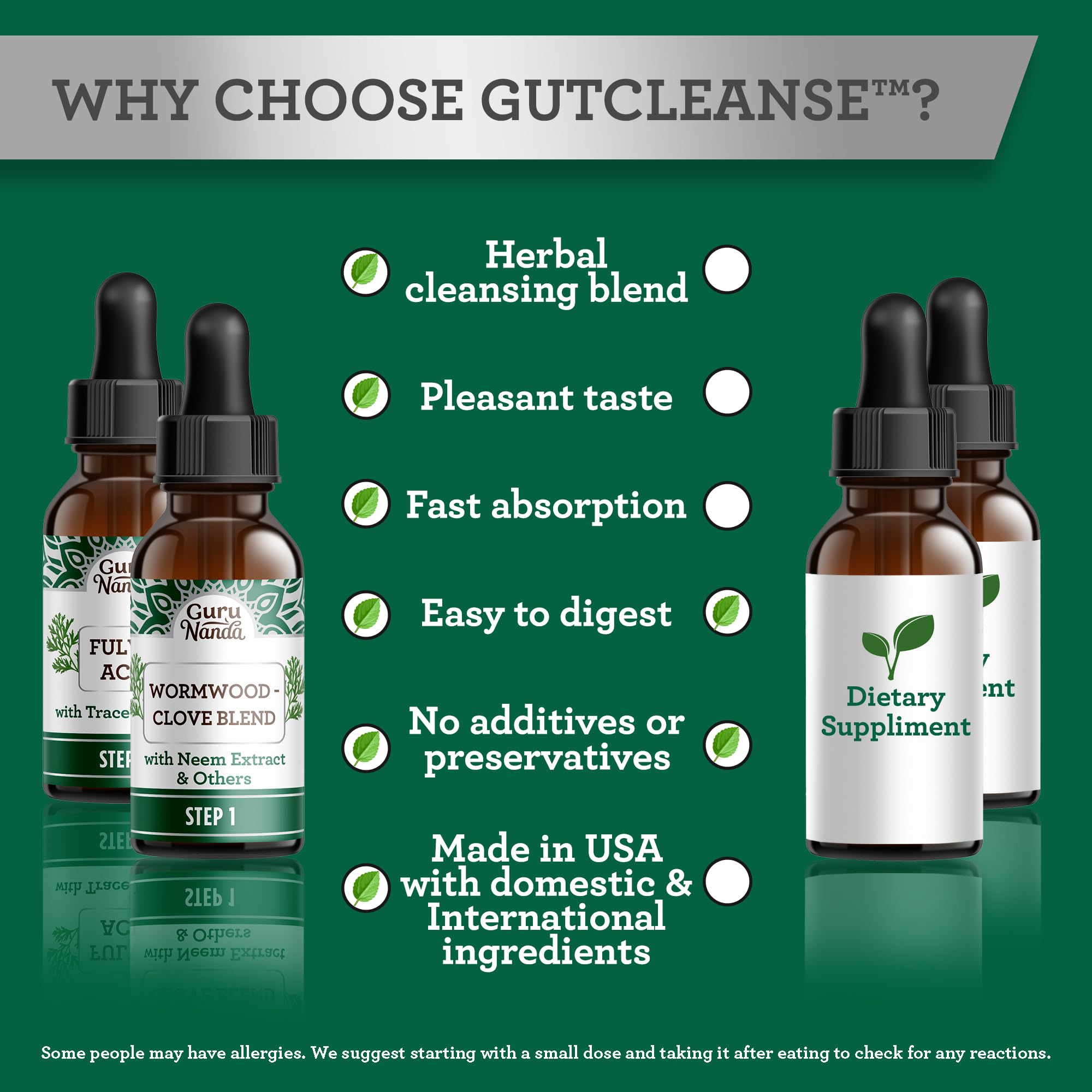 GuruNanda Gutcleanse kit – verre prêt à boire après mélange.