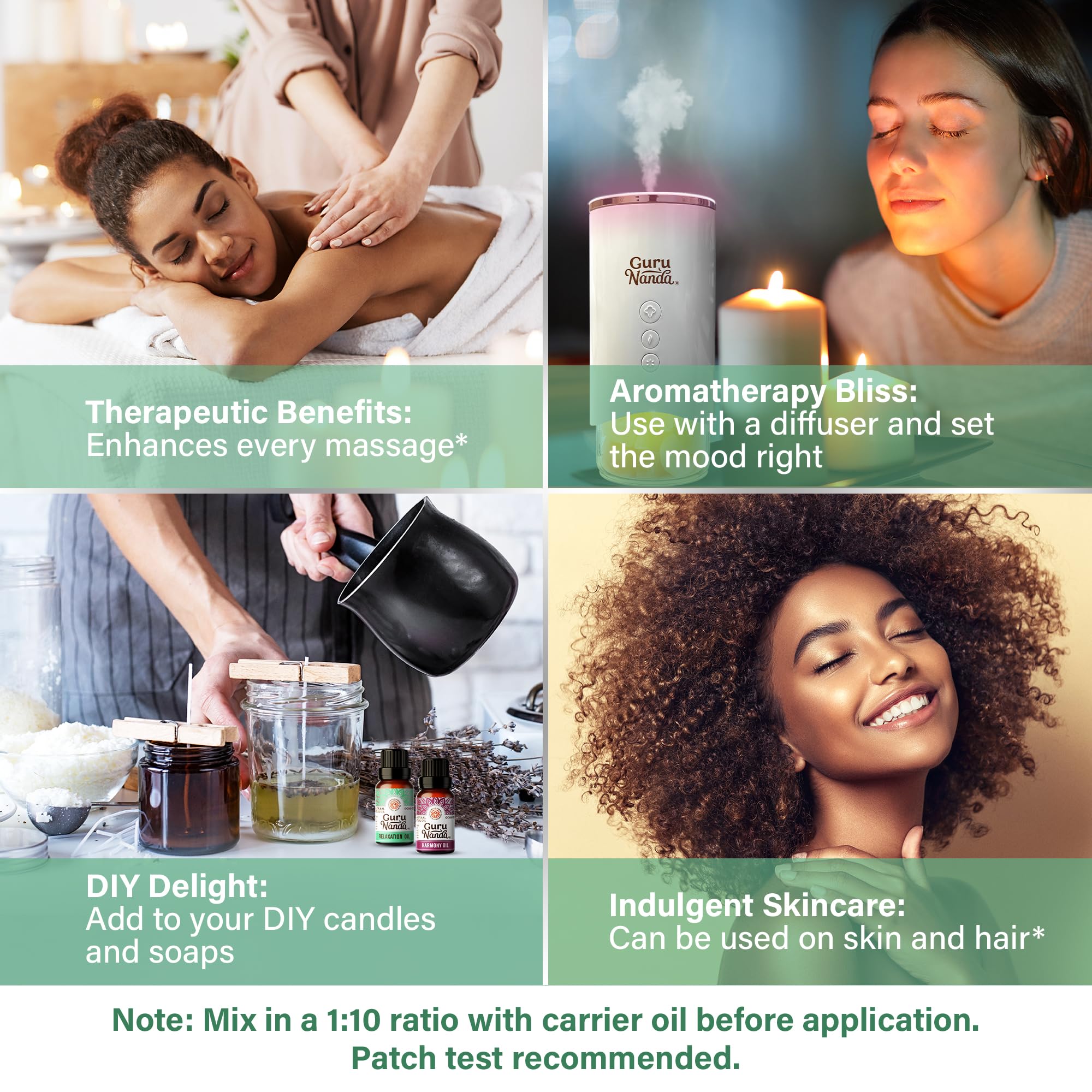 Gurunanda Harmonie: mélange parfumé idéal pour méditation et relaxation