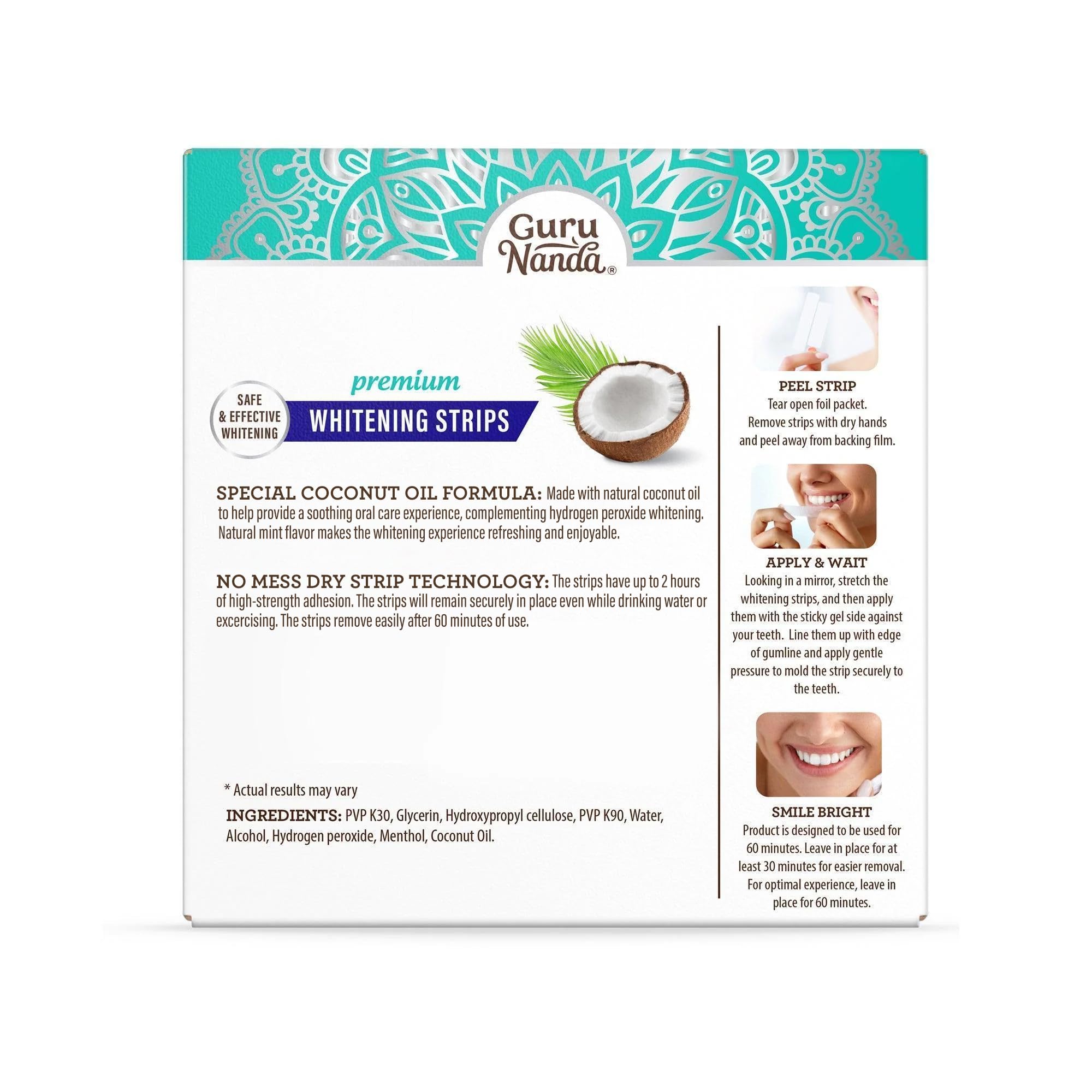 GuruNanda: kit complet de 16 traitements pour un sourire plus lumineux.