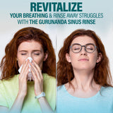 GuruNanda Voyage compact rinage nasal, pratique en déplacement.