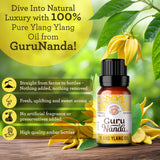 GuruNanda Ylang Ylang goutte-pipette pour dosage précis en diffusion et massage