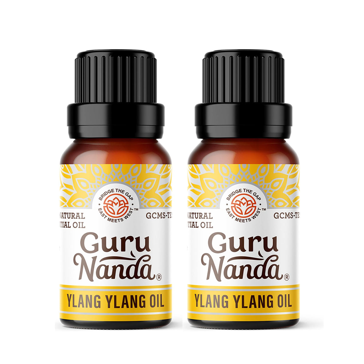 GuruNanda Ylang Ylang huile en bouteille ambrée, diffusez un parfum floral apaisant