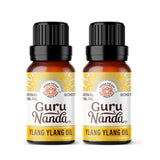GuruNanda Ylang Ylang huile en bouteille ambrée, diffusez un parfum floral apaisant