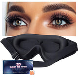 Masque Gusonse noir 3D pour cils, protège les extensions pendant le sommeil.