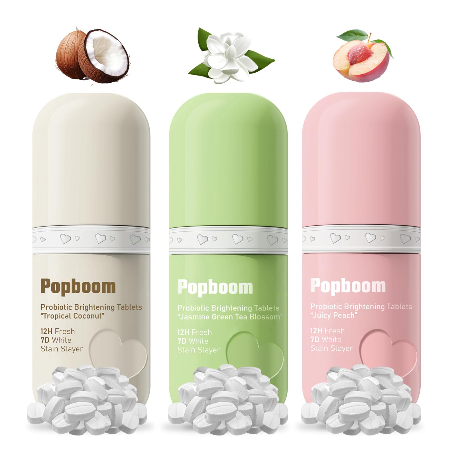 GUSTANO Popboom emballage compact 105 tablettes pour voyage.