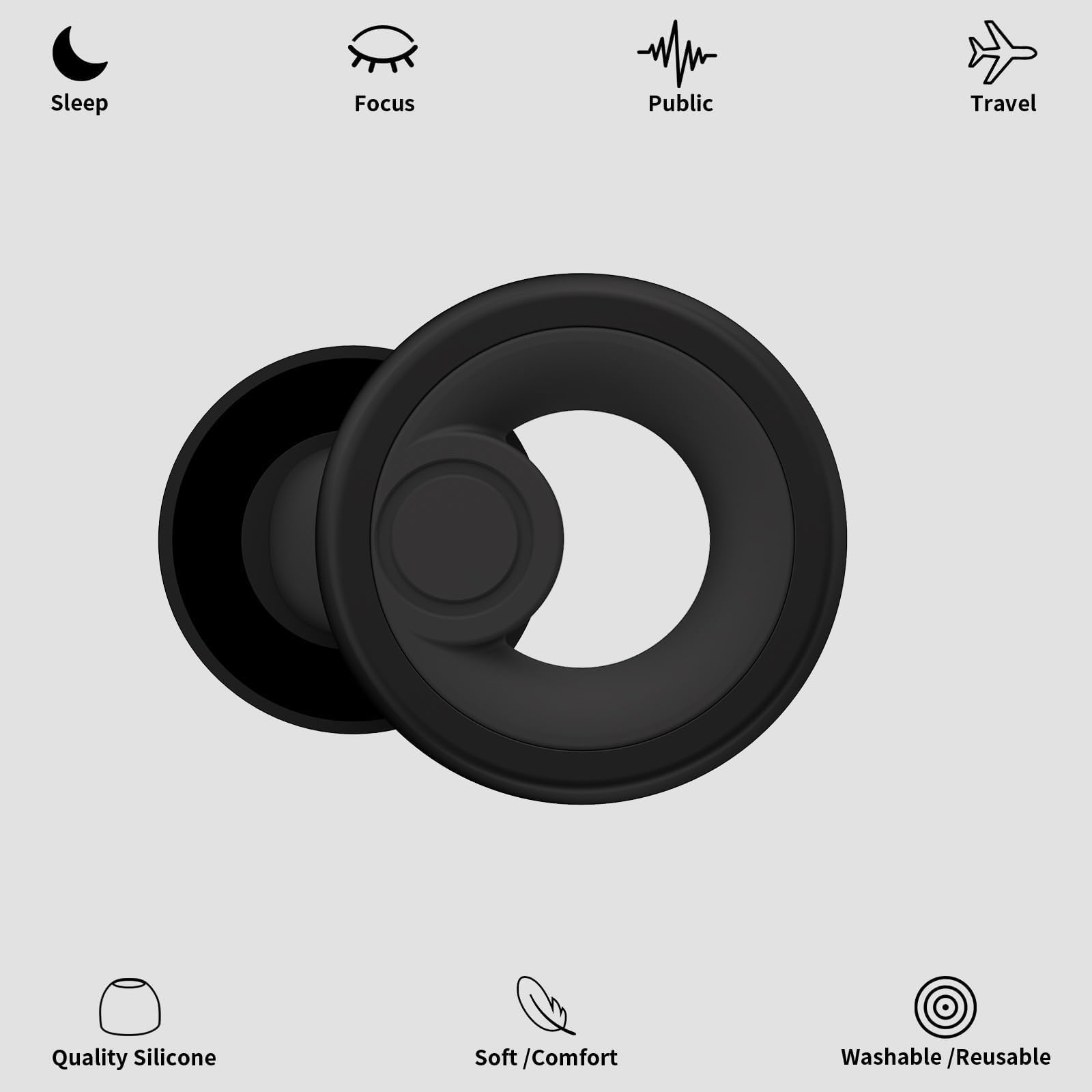 Gutevoz bouchons en silicone amovibles faciles à nettoyer et réutilisables.