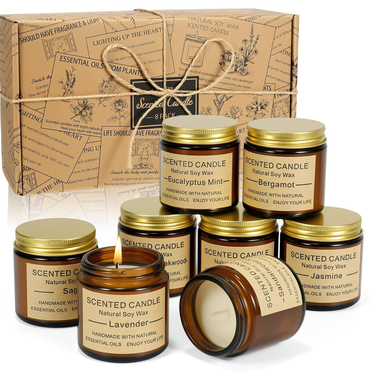 Bougie GUYHNE lavande - ambiance apaisante idéale pour la chambre.