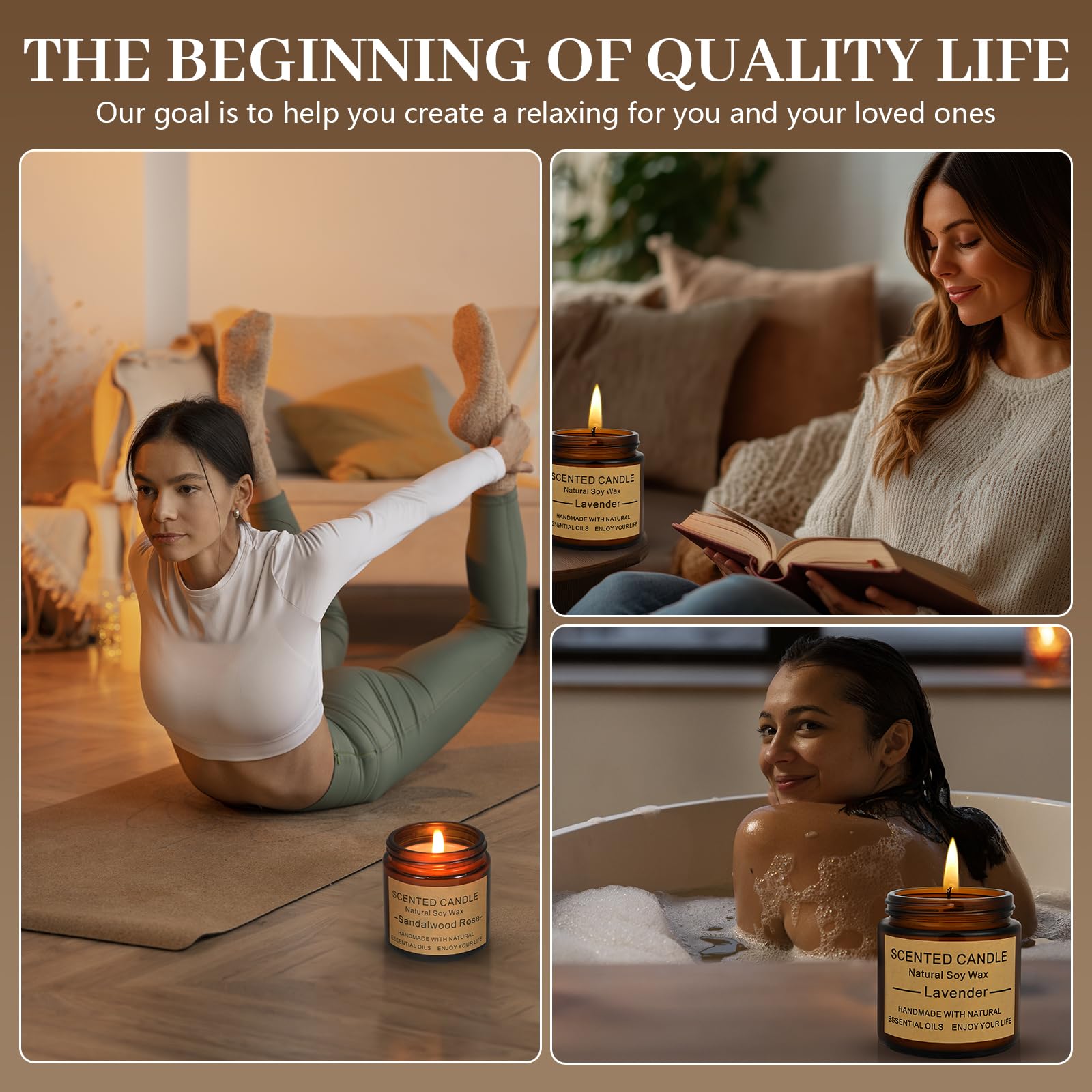 Bougie GUYHNE santal rose - ambiance chaleureuse et luxueuse.