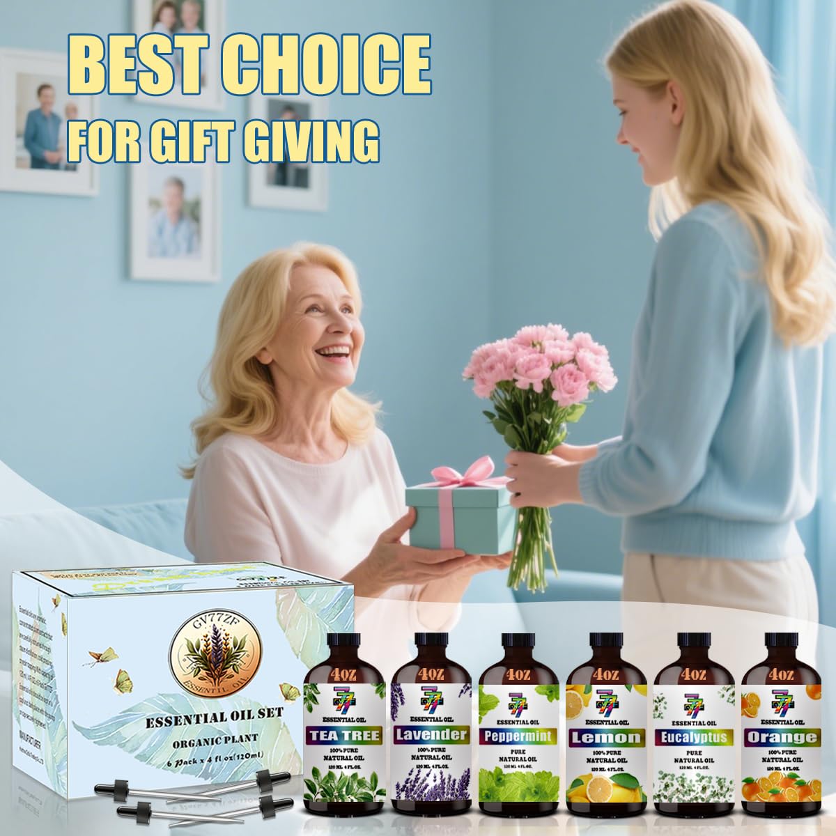 GV77ZF Coffret cadeau aromathérapie prêt à offrir, emballage élégant