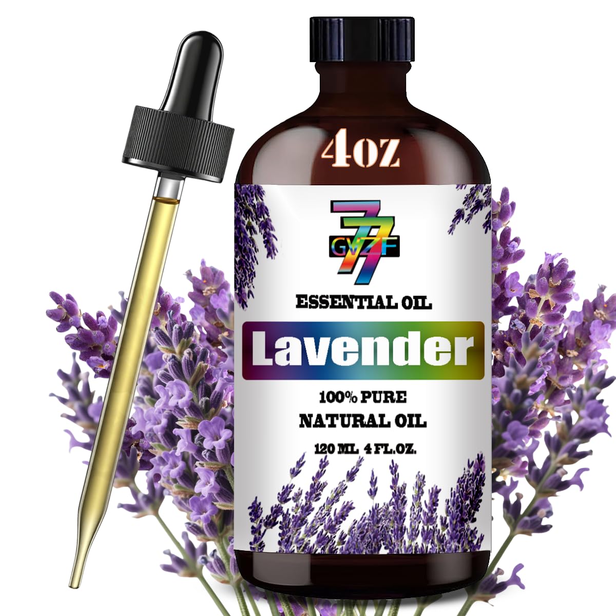 GV77ZF Lavande huile 120 ml — bouteille élégante préserve la fragrance naturelle.