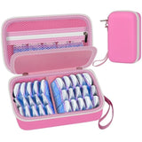 GWCASE boîte lentilles quotidiennes ouverte montrant la capacité 30+ lentilles