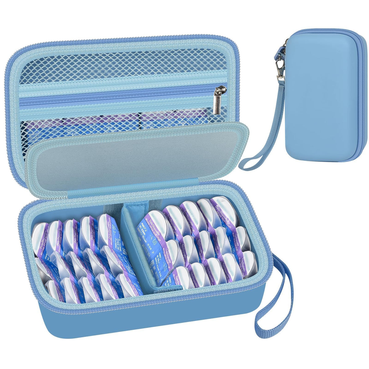 GWCASE boîte lentilles quotidiiennes capable de contenir jusqu'à 30 lentilles pour un rangement pratique.