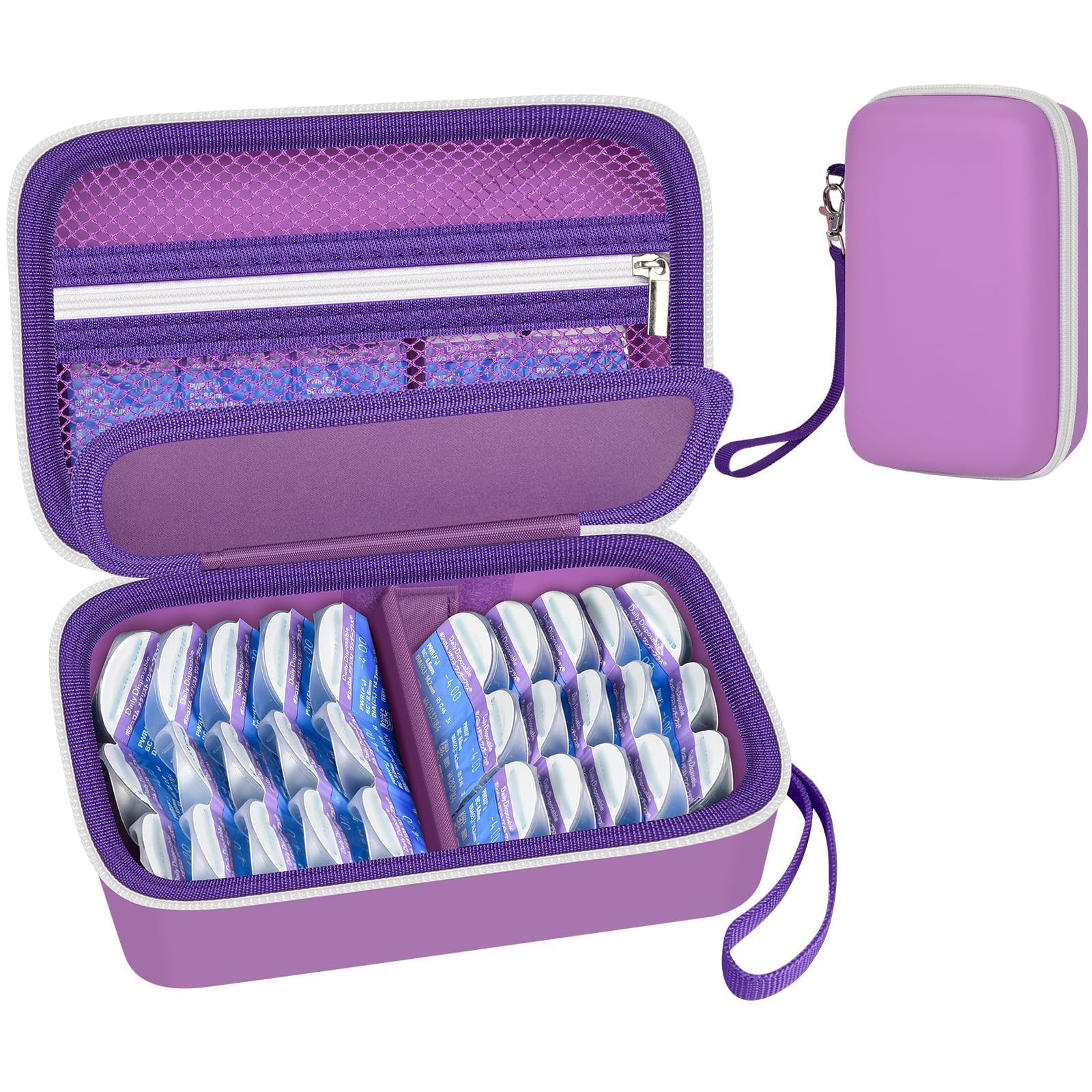 GWCASE étui lentilles quotidiennes 30+ : rangement clair et pratique pour vos lentilles