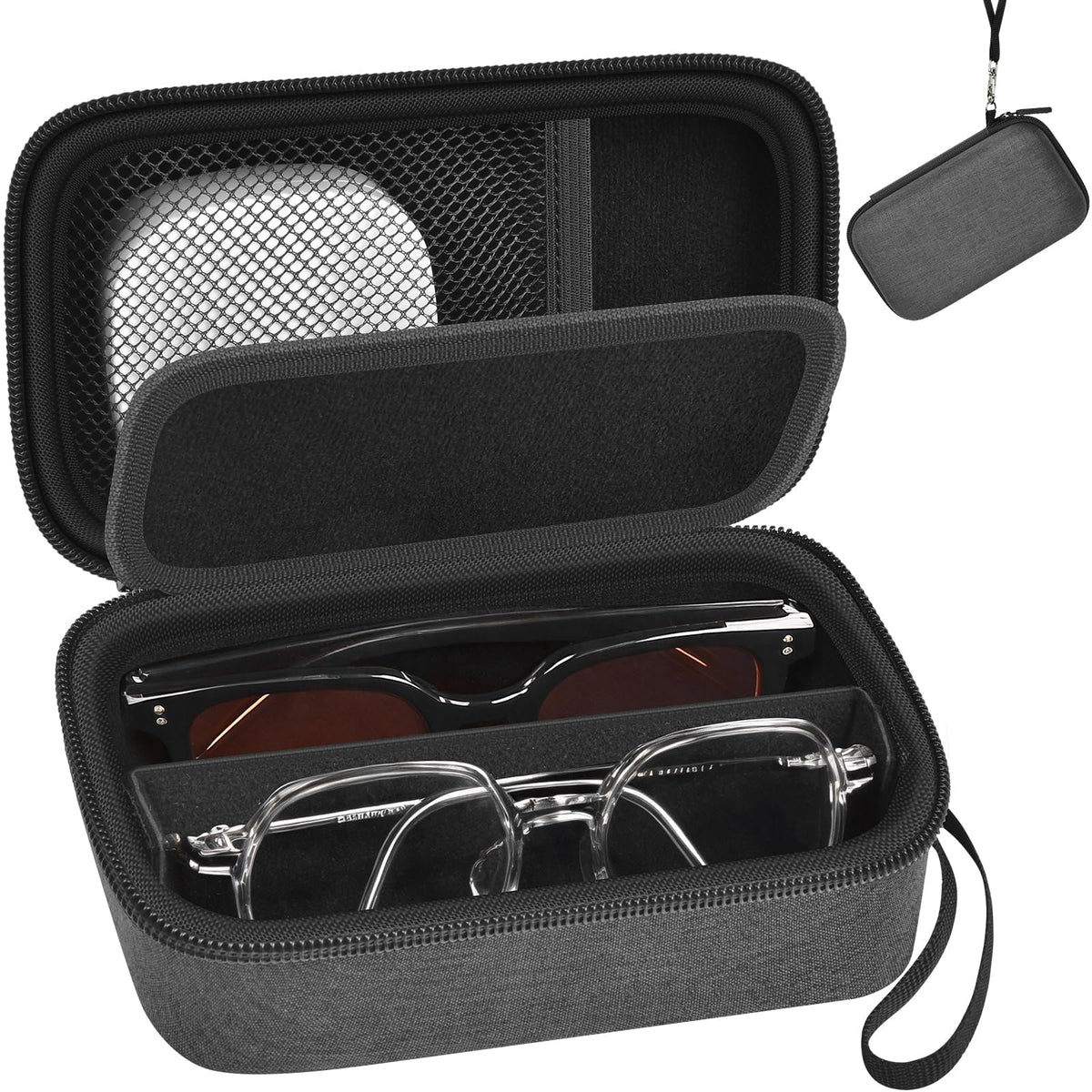 GWCASE étui lunettes voyage compact avec rangement pratique