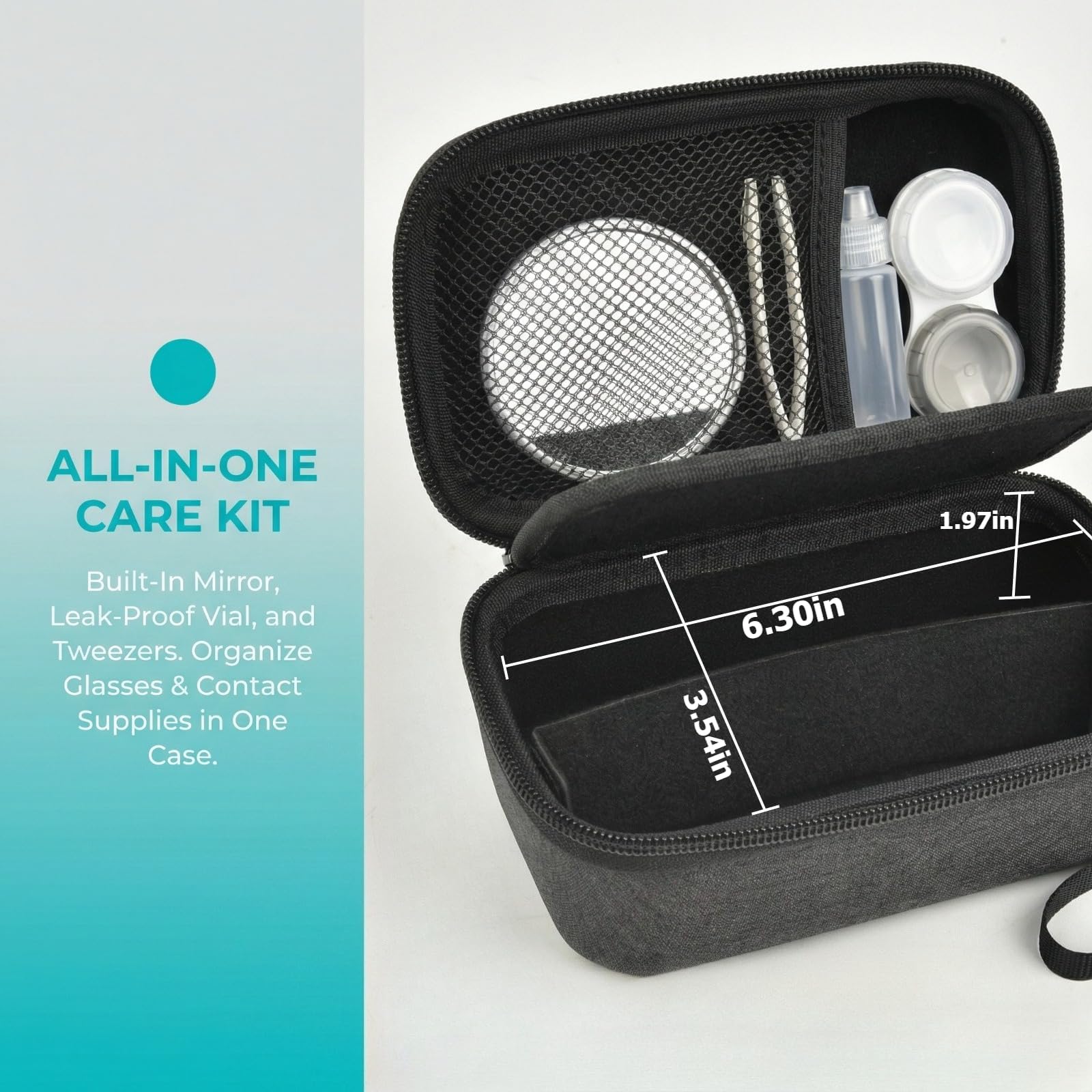 GWCASE kit lentilles avec miroir intégré et accessoires